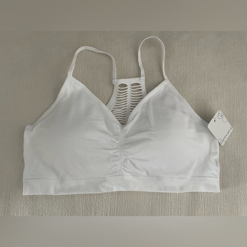 Anemone White Strappy Bralette